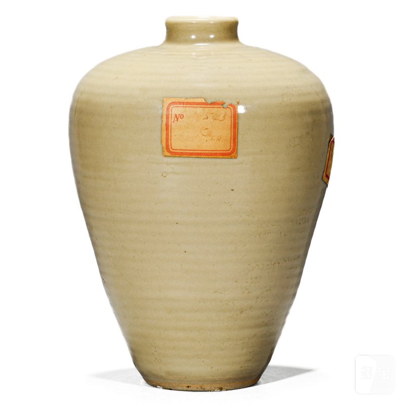 明 仿哥釉弦纹梅瓶